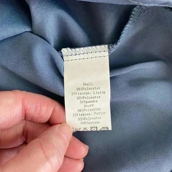 Maacie Babydoll Top Womens 2XL Sheer Long Sleeve Swiss Dots Large Blue Feminine - Picture 6 of 7